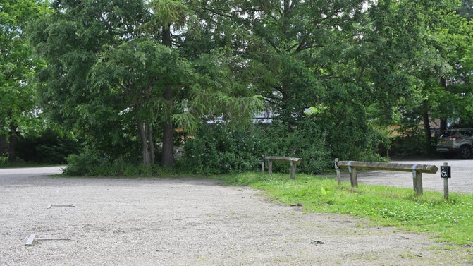The main accessible car park at Calke Abbey, Derbyshire